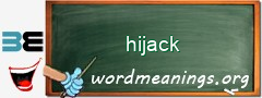 WordMeaning blackboard for hijack